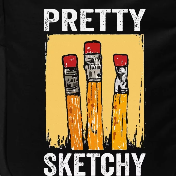 Pretty Sketchy Artist Pencils Sketch Sketching Paint Artist Impact Tech Backpack