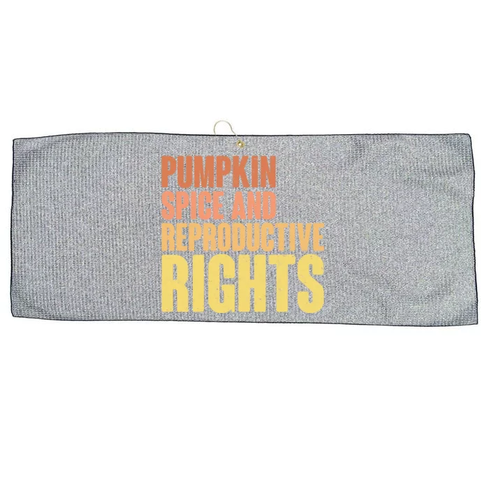 Pumpkin Spice And Reproductive Rights Large Microfiber Waffle Golf Towel