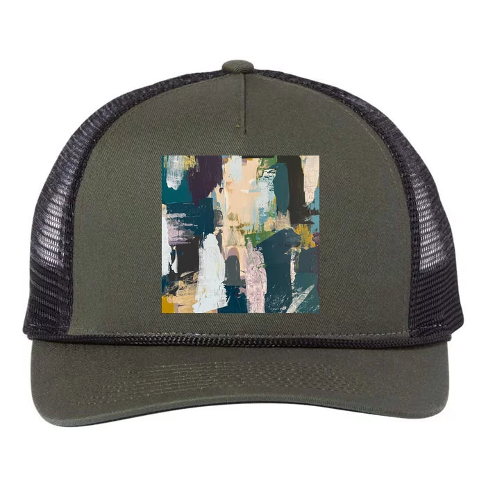 Paint Splatter Art Pattern Retro Rope Trucker Hat Cap