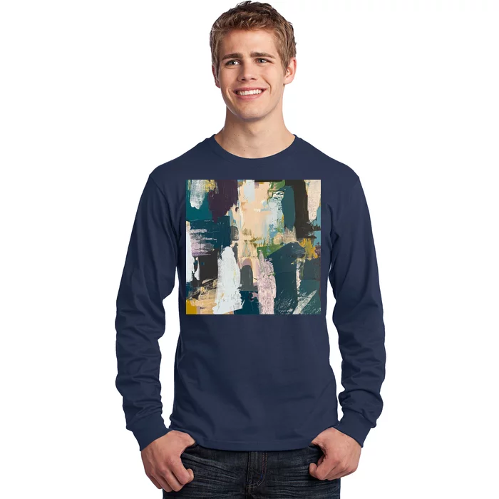 Paint Splatter Art Pattern Long Sleeve Shirt