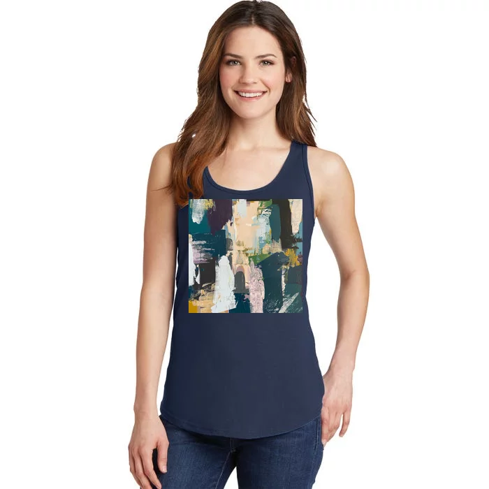 Paint Splatter Art Pattern Ladies Essential Tank