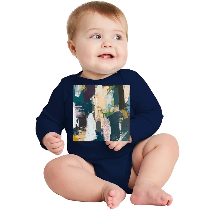 Paint Splatter Art Pattern Baby Long Sleeve Bodysuit