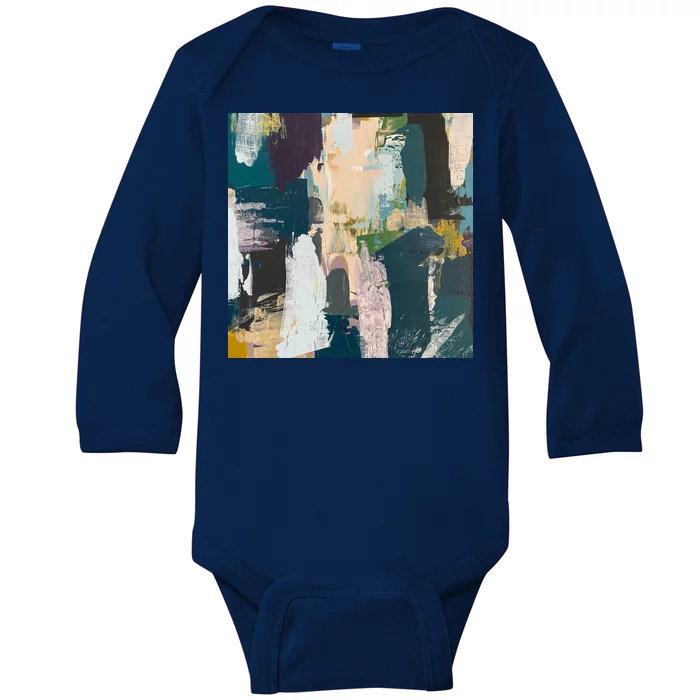 Paint Splatter Art Pattern Baby Long Sleeve Bodysuit