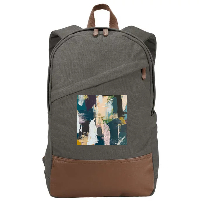 Paint Splatter Art Pattern Cotton Canvas Backpack