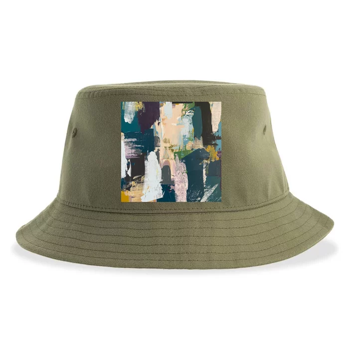 Paint Splatter Art Pattern Sustainable Bucket Hat