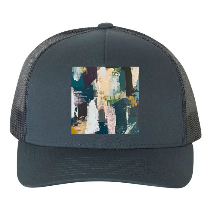 Paint Splatter Art Pattern Yupoong Adult 5-Panel Trucker Hat