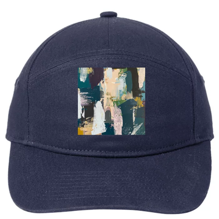 Paint Splatter Art Pattern 7-Panel Snapback Hat