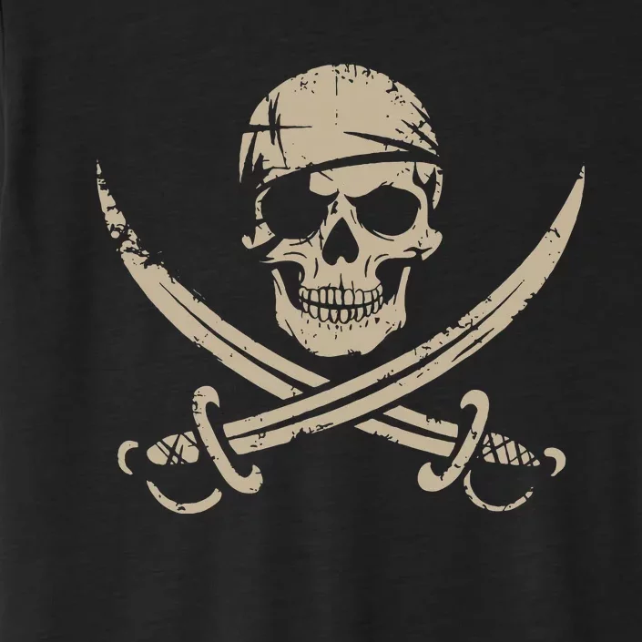 Pirate Skull And Crossbones Skeleton Halloween ChromaSoft Performance T-Shirt