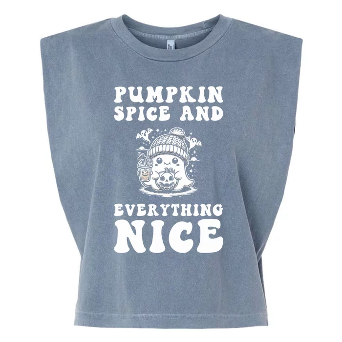 Pumpkin Spice And Everything Nice Ghost Great Gift Garment-Dyed Women's Muscle Tee