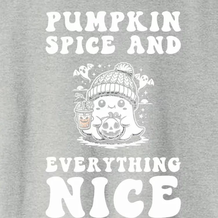 Pumpkin Spice And Everything Nice Ghost Great Gift Women's Crop Top Tee