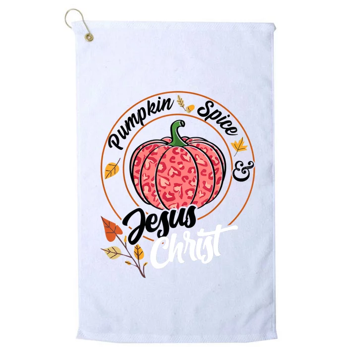 Pumpkin Spice And Jesus Christ Platinum Collection Golf Towel