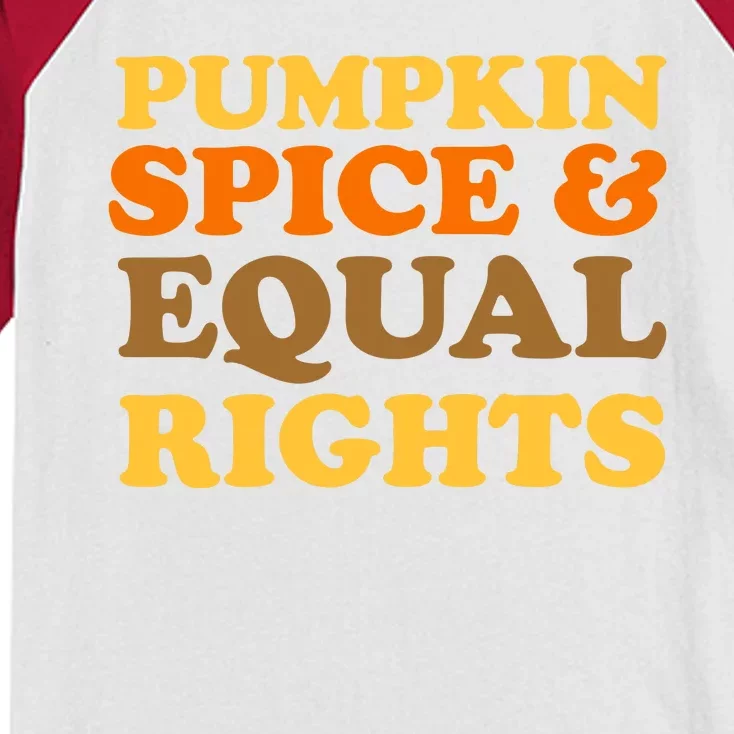 Pumpkin Spice And Equal Rights Kids Colorblock Raglan Jersey