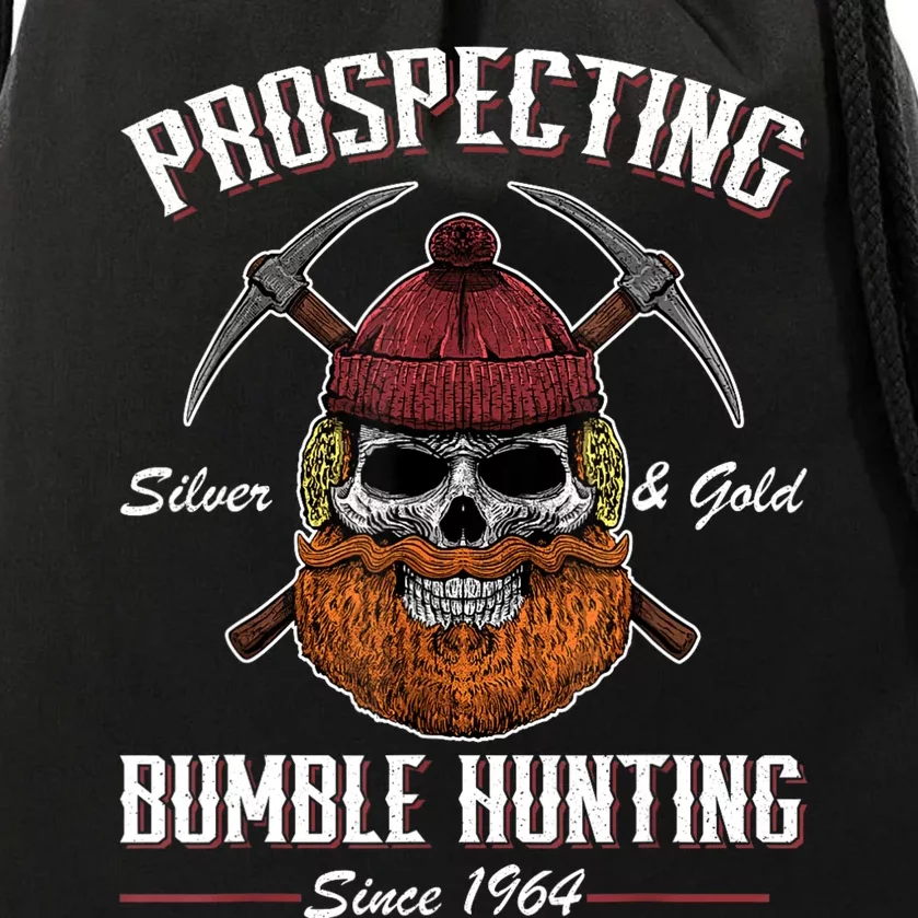 Prospecting Silver And Gold Bumble Drawstring Bag