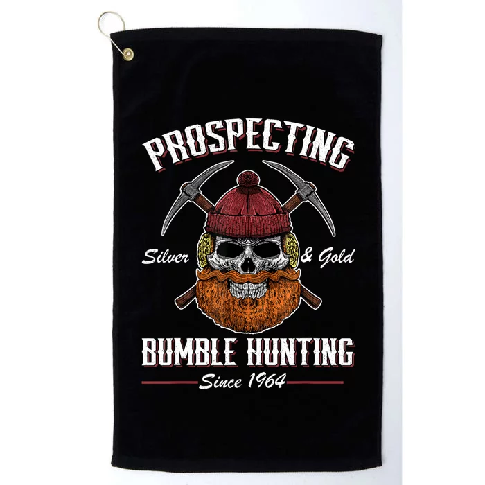 Prospecting Silver And Gold Bumble Platinum Collection Golf Towel