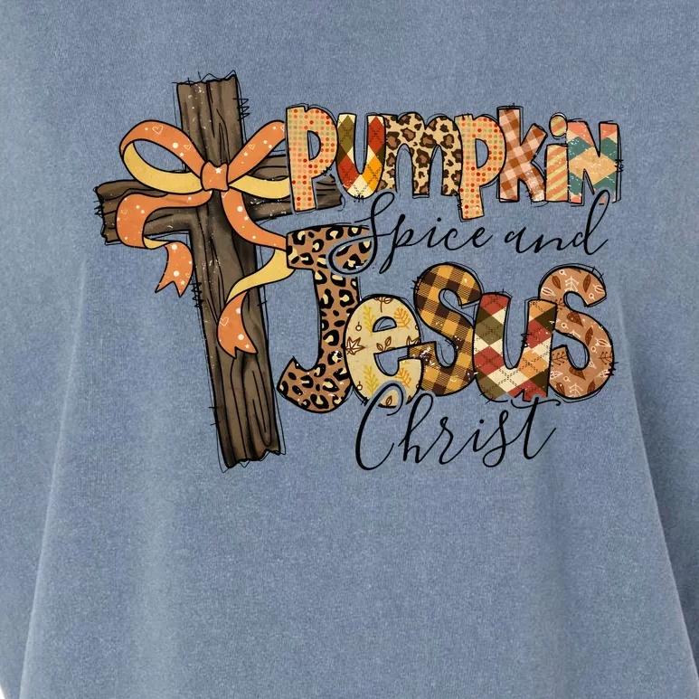 Pumpkin Spice And Jesus Christian God Faith Garment-Dyed Women's Muscle Tee