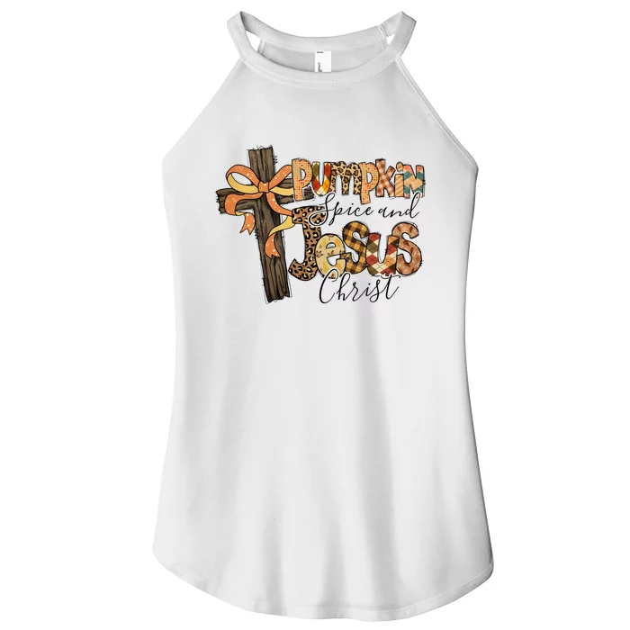 Pumpkin Spice And Jesus Christian God Faith Women’s Perfect Tri Rocker Tank