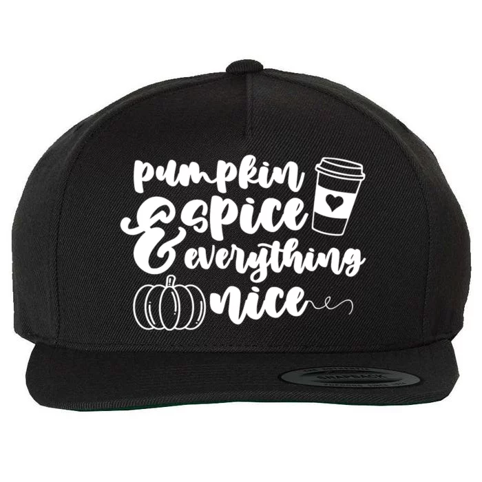 Pumpkin Spice And Everything Nice Halloween Coffee Lover Wool Snapback Cap