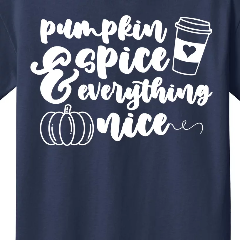 Pumpkin Spice And Everything Nice Halloween Coffee Lover Kids T-Shirt