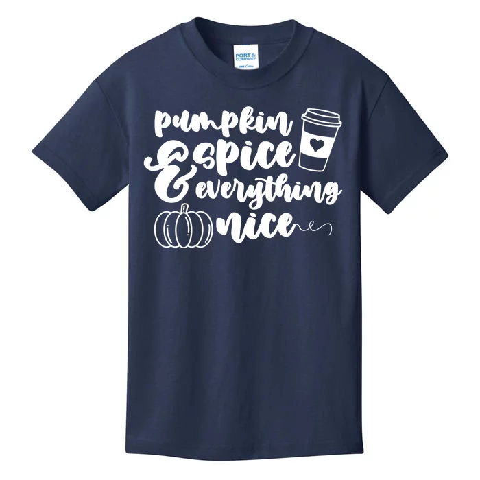 Pumpkin Spice And Everything Nice Halloween Coffee Lover Kids T-Shirt