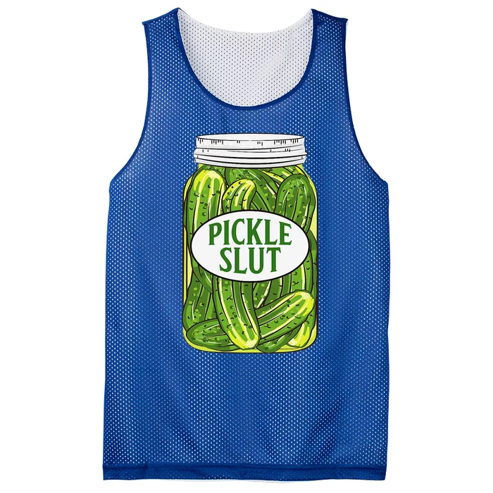 Pickle Slut A Who Loves Pickles Canning Food Quote Mesh Reversible Basketball Jersey Tank