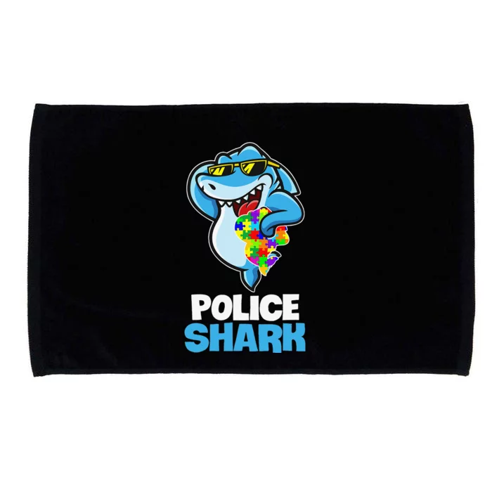 Police Shark Autism Awareness Gift Microfiber Hand Towel