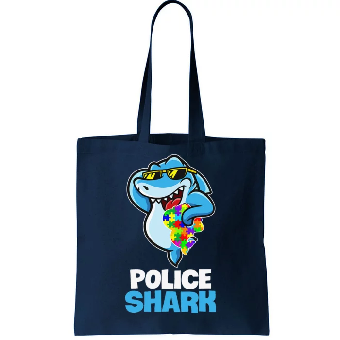 Police Shark Autism Awareness Gift Tote Bag