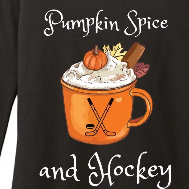 Pumpkin Spice And Hockey Autumn Fall Halloween And Sports Womens CVC Long Sleeve Shirt