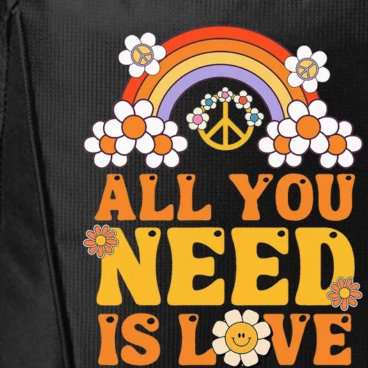 Peace Sign All You Need Is Love 60s 70s City Backpack