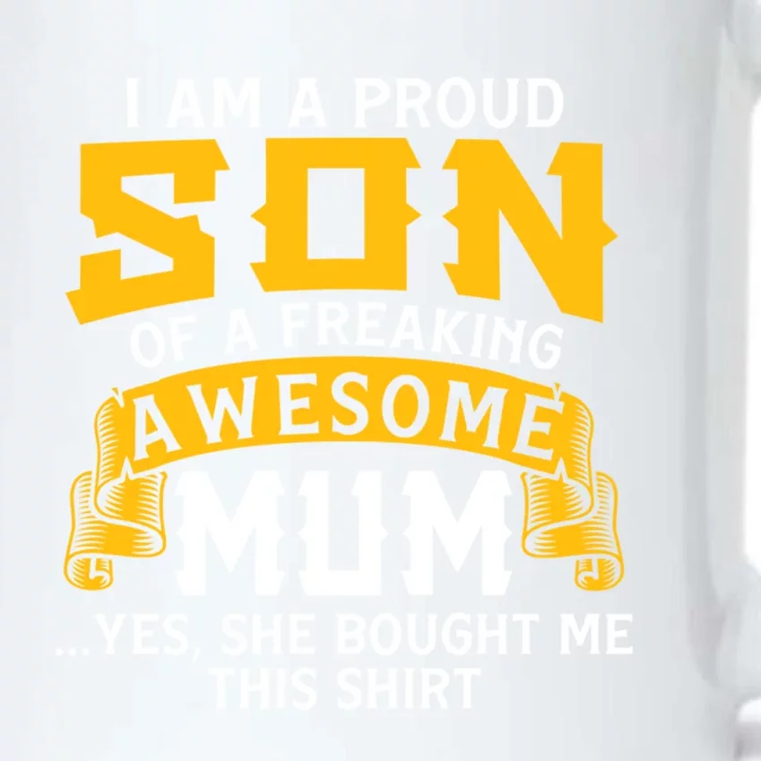 Proud Son Awesome Mum Mother Mom Mama Brother Cute Gift Black Color Changing Mug