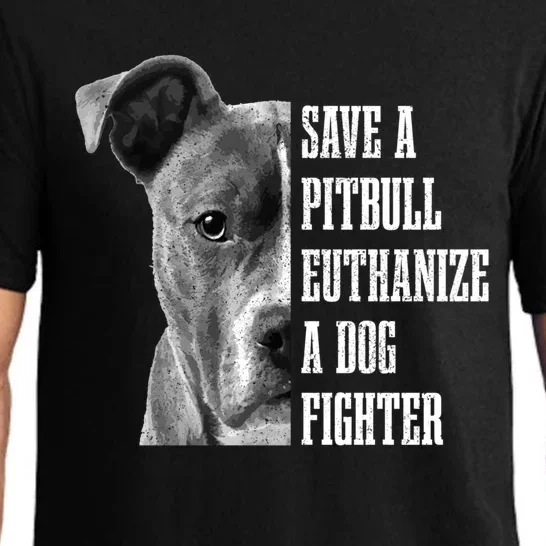 Pitbull Save A Pitbull Funny Dog Rescue Pitbull Mom Dad Great Gift Pajama Set