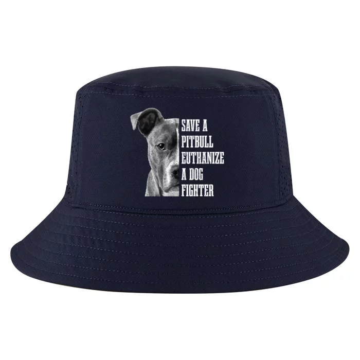 Pitbull Save A Pitbull Funny Dog Rescue Pitbull Mom Dad Great Gift Cool Comfort Performance Bucket Hat