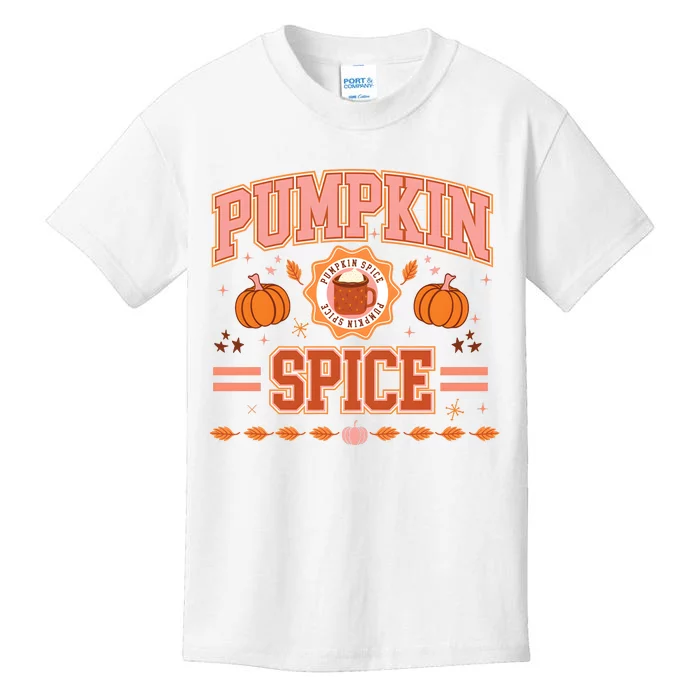 Pumpkin Spice Autumn Fall Season Kids T-Shirt