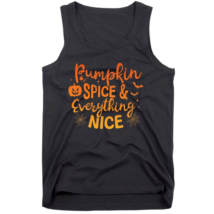 Pumpkin Spice And Everything Nice Pumpkin Halloween Tank Top