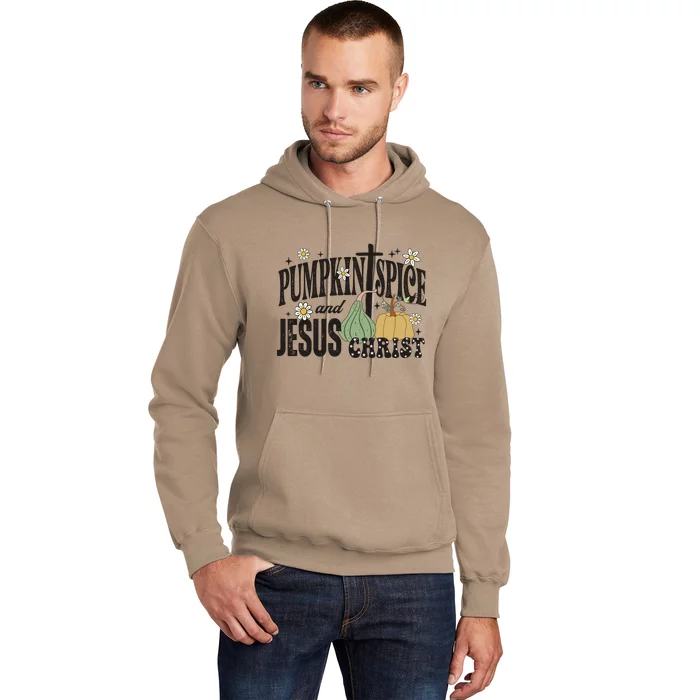 Pumpkin Spice And Jesus Christ Fun Fall Christian Cross Faith Hoodie