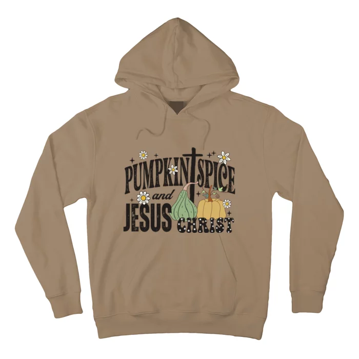 Pumpkin Spice And Jesus Christ Fun Fall Christian Cross Faith Hoodie