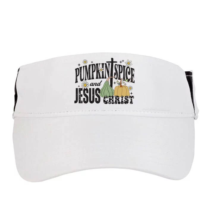 Pumpkin Spice And Jesus Christ Fun Fall Christian Cross Faith Adult Drive Performance Visor