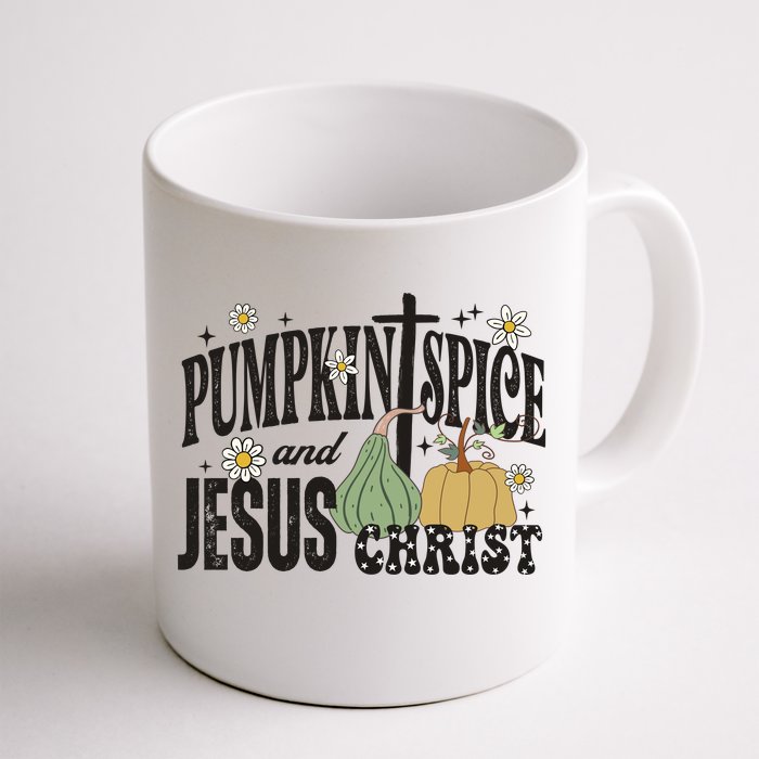 Pumpkin Spice And Jesus Christ Fun Fall Christian Cross Faith Front & Back Coffee Mug