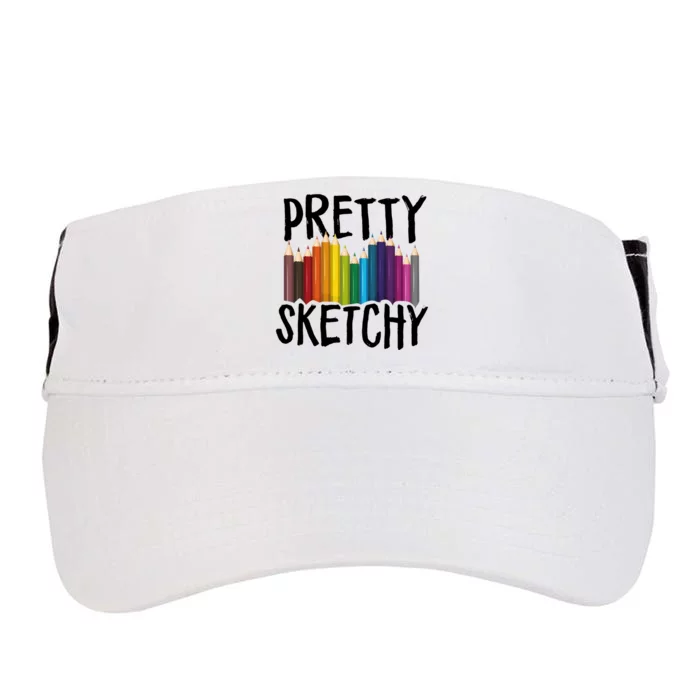 Pretty Sketchy Artist Art Teacher Adult Drive Performance Visor