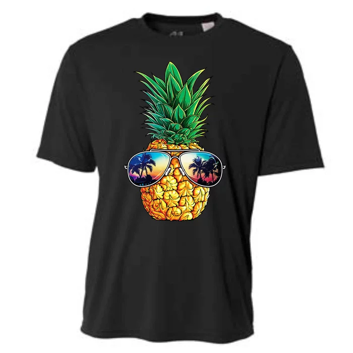 Pineapple Sunglasses Aloha Beaches Hawaii Hawaiian Cooling Performance Crew T-Shirt