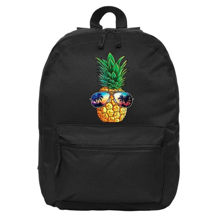 Pineapple Sunglasses Aloha Beaches Hawaii Hawaiian 16 in Basic Backpack