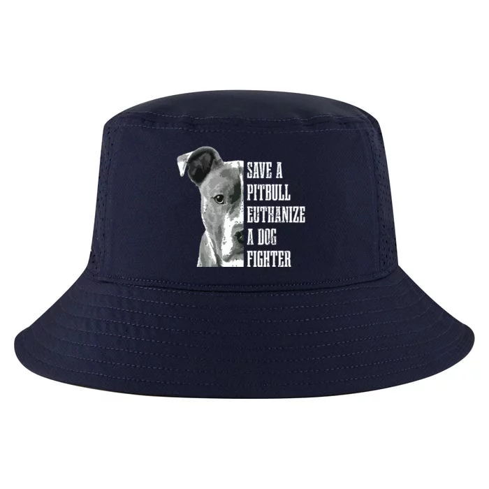 Pitbull Save A Pitbull Funny Dog Rescue Pitbull Mom Dad Cool Comfort Performance Bucket Hat