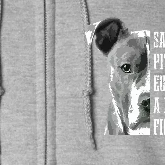 Pitbull Save A Pitbull Funny Dog Rescue Pitbull Mom Dad Full Zip Hoodie