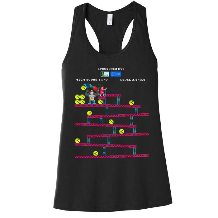 Pickleball Shoots And Ladders Women's Racerback Tank