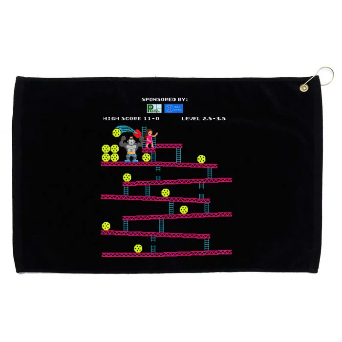 Pickleball Shoots And Ladders Grommeted Golf Towel