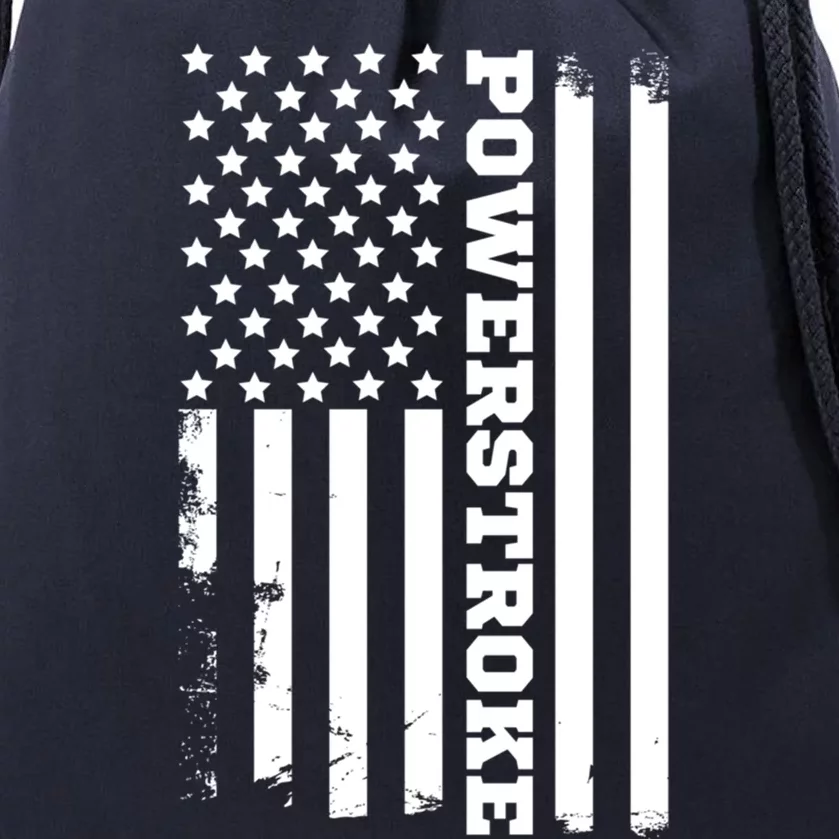 Power Stroke American Flag Gift Drawstring Bag