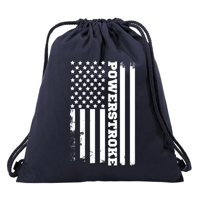 Power Stroke American Flag Gift Drawstring Bag