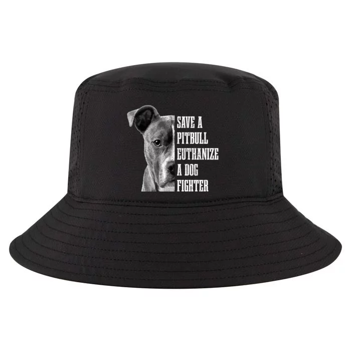 Pitbull Save A Pitbull Funny Dog Rescue Pitbull Mom Dad. Cool Comfort Performance Bucket Hat