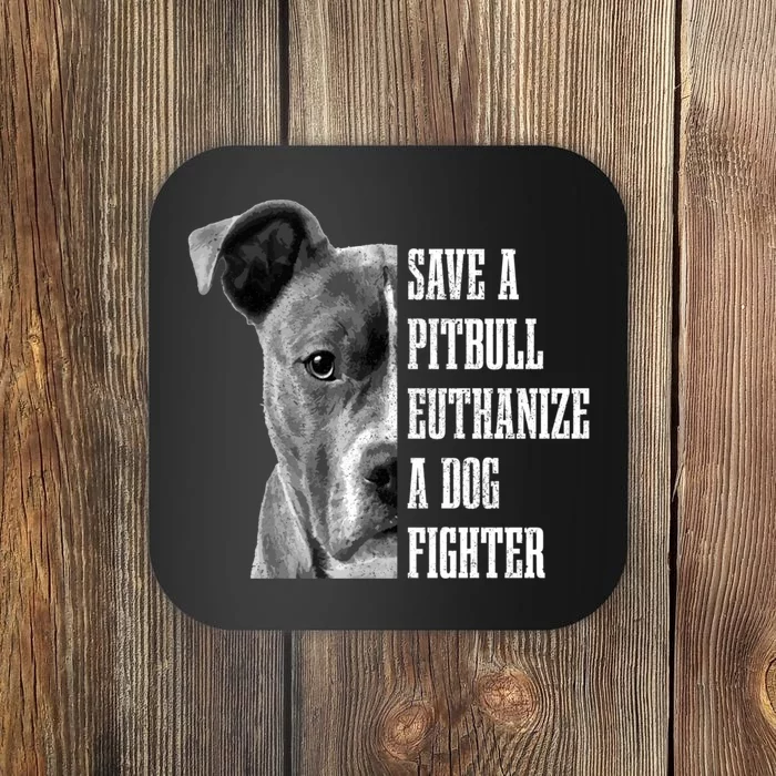 Pitbull Save A Pitbull Funny Dog Rescue Pitbull Mom Dad. Coaster