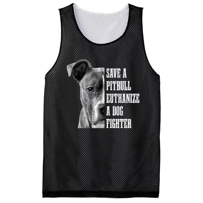 Pitbull Save A Pitbull Funny Dog Rescue Pitbull Mom Dad. Mesh Reversible Basketball Jersey Tank