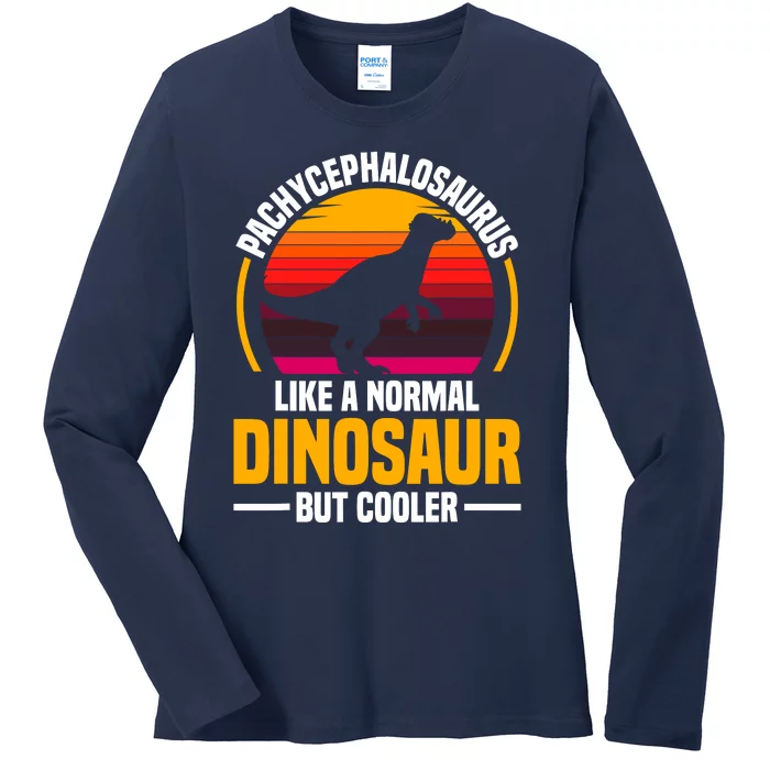 Pachycephalosaurus Stuffed Animal Dinosaur Toys Dino Ladies Long Sleeve Shirt